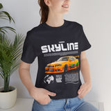 JDM Street Racing Legend Skyline R34 Inspired Supra MK4 Style Unisex Graphic Tee Japanese Drift Car Culture Motorsport Streetwear Shirt
