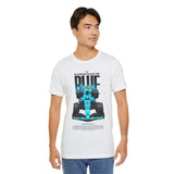 Blue Formula Race Car Graphic Unisex Heavy Cotton Tee High Speed Streetwear for Motorsport Fans and Racing Lifestyle Enthusiasts