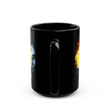 The Jocker Burning Aces Mug 11oz & 15oz Fiery Gothic Coffee Cup Bold Dark Art Design for Risk Takers, Gamers, and Fearless Morning Energy Lovers