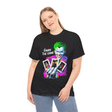 Joker Enjoy The Game Unisex Heavy Cotton Tee Bold Gothic Streetwear Art Design Dark Psychological Theme Shirt for Risk Takers, Creators, and Hustlers