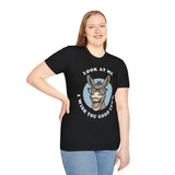 Laughing Donkey Fun Cartoon Unisex Heavy Cotton Tee Bold Humor Streetwear Trendy Graphic Shirt Perfect Gift for Friends Birthdays Casual Wear