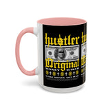 Hustler Original Money Maker Accent Coffee Mug 11oz 15oz Streetwear Bold Dollar Bill Graphic Motivational Entrepreneur Ceramic Cup