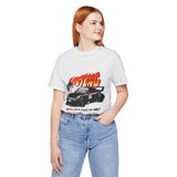 Black Widebody Turbo Racing Car Graphic Unisex Heavy Cotton Tee Streetwear Speed Culture Shirt for Car Enthusiasts