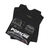Ultra Sleek Performance Sports Coupe Blueprint Art Unisex Heavy Cotton Tee for Car Lovers and Streetwear Fans