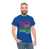 Ho’oponopono Unisex T Shirt Healing Affirmation Tee Spiritual Gratitude Mindfulness Inspired Positive Energy Heavy Cotton Graphic Top