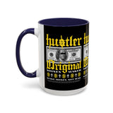 Hustler Original Money Maker Accent Coffee Mug 11oz 15oz Streetwear Bold Dollar Bill Graphic Motivational Entrepreneur Ceramic Cup