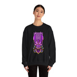 Bills Samurai Unisex Heavy Blend Crewneck Sweatshirt Futuristic Neon Japanese Warrior Design Bold Cyberpunk Streetwear Aesthetic Artistic Fleece Wearable Art for Creators Dreamers and Anime Lovers