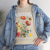 Blossoms Floral Graphic Unisex Heavy Cotton Tee Comfortable Streetwear Timeless Charm Motivational Nature Inspired T Shirt Perfect Gift for Garden Lovers Friends Birthdays Casual Everyday Wear