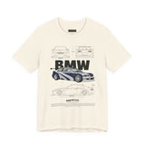 Blue Track Ready Performance Coupe Artwork Unisex Heavy Cotton Tee High Speed Racing Inspired Streetwear Graphic Shirt For Car Enthusiasts And Motorsport Art Fans