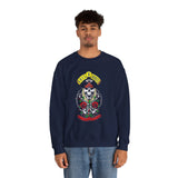 Rock Skull Roses Unisex Sweatshirt Bold Vintage Streetwear Rebel Art Design Inspired By Rock Music Culture Perfect For Winter Concerts Festivals And Everyday Edge