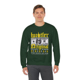 Hustler Original Money Maker Unisex Heavy Blend Crewneck Sweatshirt Streetwear Graphic Bold Dollar Bill Print Motivational Entrepreneur Pullover