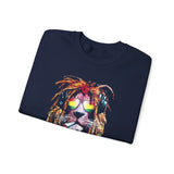Rasta Lion Unisex Heavy Blend Crewneck Sweatshirt Reggae Inspired Bold Artistic Lion Headphones Design Jamaican Streetwear Symbol of Strength Rhythm and Chill Freedom by KLASSORO