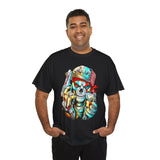 Skeleton Hustler Unisex Heavy Cotton Tee Bold Streetwear Graphic T-Shirt For Hustlers, Dreamers, And Fearless Go-Getters
