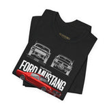 Ford Mustang Classic 1965 Fastback Muscle Car Illustration Unisex Heavy Cotton Tee Retro Collector Streetwear Gift Shirt