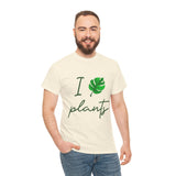 I Love Plants Unisex Heavy Cotton Tee Eco Friendly Botanical Leaf Nature Lover Green Gardening T Shirt Sustainable Plant Parent Gift For Gardeners