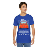 Legendary Orange Street Machine Rear View Unisex Heavy Cotton Tee Powerful JDM Inspired Car Art Graphic Shirt for Collectors and Gearheads
