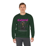 Cultural Angel Statue Graphic Unisex Heavy Blend Crewneck Sweatshirt Gothic Streetwear Aesthetic Bold Artistic Pullover Fashion