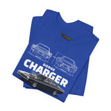 Legendary Retro Muscle Coupe Blueprint Unisex Heavy Cotton Tee Powerful Vintage Streetwear Art Shirt for Car Lovers & Collectors