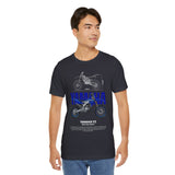 YZ Motocross Dirt Bike Blueprint Graphic Unisex Heavy Cotton Tee Off Road Racing Inspired Streetwear Gift for Riders and Bike Lovers
