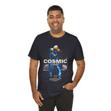 Cosmic Catalyst Unisex Jersey Short Sleeve Tee Graphic T-Shirt Futuristic Sci Fi Space Astronaut Cyberpunk Streetwear Bold Galaxy Design Alpha Mindset Fashion