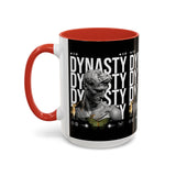 Dynasty Accent Coffee Mug 11oz 15oz Black Ceramic Mug with Roman Statue Bust and Butterfly Artwork for History Lovers and Modern Art Fans