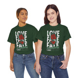 Love Fake Friendship Rose Graphic Unisex Heavy Cotton Tee Bold Statement Streetwear T Shirt Empowering Artistic Floral Design for Self Expression Perfect Gift for Friends Birthdays Parties Casual Wear