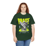 Praise Angel Statue Graphic Unisex Heavy Cotton Tee Spiritual Gothic Streetwear T-Shirt