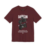 Harley Davidson Fat Bob Inspired Cruiser Motorcycle Graphic Unisex Heavy Cotton Tee Premium Biker Streetwear T Shirt for Riders Enthusiasts Everyday Wear