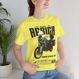 African Twin Adventure Motorcycle Graphic Tee Off Road Touring Bike T Shirt For Riders Explorers Long Distance Travel Motorsport Streetwear Gift