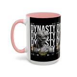 Dynasty Accent Coffee Mug 11oz 15oz Black Ceramic Mug with Roman Statue Bust and Butterfly Artwork for History Lovers and Modern Art Fans