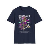 Unisex Softstyle T Shirt Romance Rose Graphic Black Tee Aesthetic Gothic Love Inspired Streetwear Fashion Bold Artistic Outfit