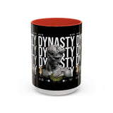 Dynasty Accent Coffee Mug 11oz 15oz Black Ceramic Mug with Roman Statue Bust and Butterfly Artwork for History Lovers and Modern Art Fans