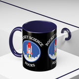 Rocket Science Rocks Accent Coffee Mug 11oz 15oz Space Lover Science Gift Black White Two Tone Ceramic Cup