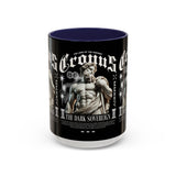 Cronus The Dark Sovereign Accent Coffee Mug 11oz 15oz Greek Mythology Statue Graphic Gothic Streetwear Bold Artistic Ceramic Cup