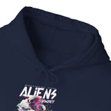Aliens Exist UFO Graphic Unisex Heavy Blend Hooded Sweatshirt Sci Fi Streetwear Alien Space Hoodie