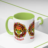 Kathakali Accent Coffee Mug 11oz 15oz Kerala India Classical Dance Art Face Ceramic Cup Cultural Heritage South Indian Folk Design Traditional Festival Gift