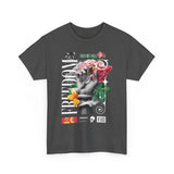 Freedom Hand Rose Graphic Unisex Heavy Cotton Tee Comfortable Streetwear T Shirt Motivational Bold Artistic Design Statement Piece Perfect Gift for Friends Empowerment Casual Wear