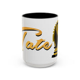Tate Knight Logo Accent Coffee Mug 11oz 15oz Gold Foil Chess Horse Design Motivational Hustler Ceramic Cup Bold Luxury Inspired Streetwear Gift Drinkware