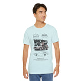 Futuristic Retro Sci Fi Time Travel Car Blueprint Art Unisex Heavy Cotton Tee Premium Streetwear For Vintage Car Lovers Collectors And Enthusiasts