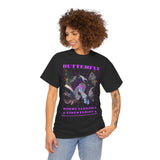 Butterfly Holographic Graphic Black Unisex Heavy Cotton bT Shirt Where Elegance Takes Flight Aesthetic Trendy Streetwear Fashion Outfit