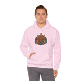 Balinese Barong Mask Unisex Hoodie Heavy Blend Pullover Sweatshirt Tribal Cultural Warrior Spirit Inspired Mythical Festival Graphic Streetwear