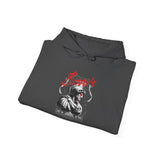 Brave Warrior Roman Gladiator Graphic Print Unisex Heavy Blend Hooded Sweatshirt Bold Motivational Streetwear Hoodie