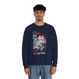 Blessed Praying Hands Floral Christian Graphic Unisex Heavy Blend Crewneck Sweatshirt Faith Inspired Religious Streetwear Bold Motivational Pullover