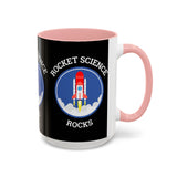 Rocket Science Rocks Accent Coffee Mug 11oz 15oz Space Lover Science Gift Black White Two Tone Ceramic Cup