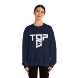 TopG Graphic Unisex Heavy Blend Crewneck Sweatshirt Black Motivational Hustler Streetwear Fitness Entrepreneur Alpha Mindset Pullover