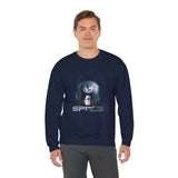 Space Exploration Crewneck Sweatshirt Unisex Heavy Blend Pullover Galaxy Earth Spaceship Astronomy Inspired Cosmic Science Lover Nerd Geek Astronaut Top