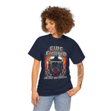 Firefighter Heroic Spirit Unisex Heavy Cotton Tee Bold Firefighter Graphic Shirt Courageous Rescue Design Motivational Streetwear Gift for Firefighters, Heroes, and Everyday Warriors
