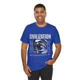 Civilization Eye Of Memory Graphic Unisex Jersey Short Sleeve Tee Futuristic Visionary Streetwear Bold Abstract Blue Eye T Shirt