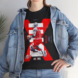 Air Ascent Unisex Heavy Cotton Tee Bold Motivational Streetwear Design Dynamic Red Black Aesthetic Athletic Fashion Statement For Dreamers Hustlers And Visionary Achievers