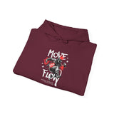 Move With Flow Breakdance Graphic Unisex Heavy Blend Hooded Sweatshirt Hip Hop Streetwear Dance Rhythm Hoodie
